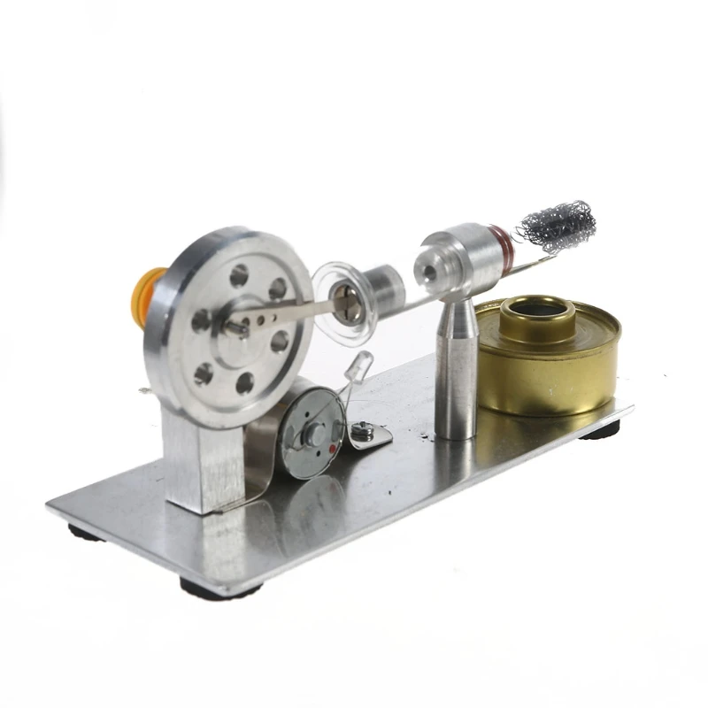 Single Cylinder Stirling Engine Motor Steam Heat Education Model Toy Electricity Generator High-tech Desktop Ornaments