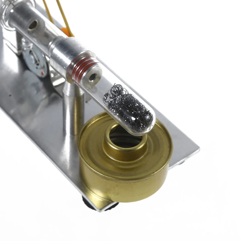 Single Cylinder Stirling Engine Motor Steam Heat Education Model Toy Electricity Generator High-tech Desktop Ornaments