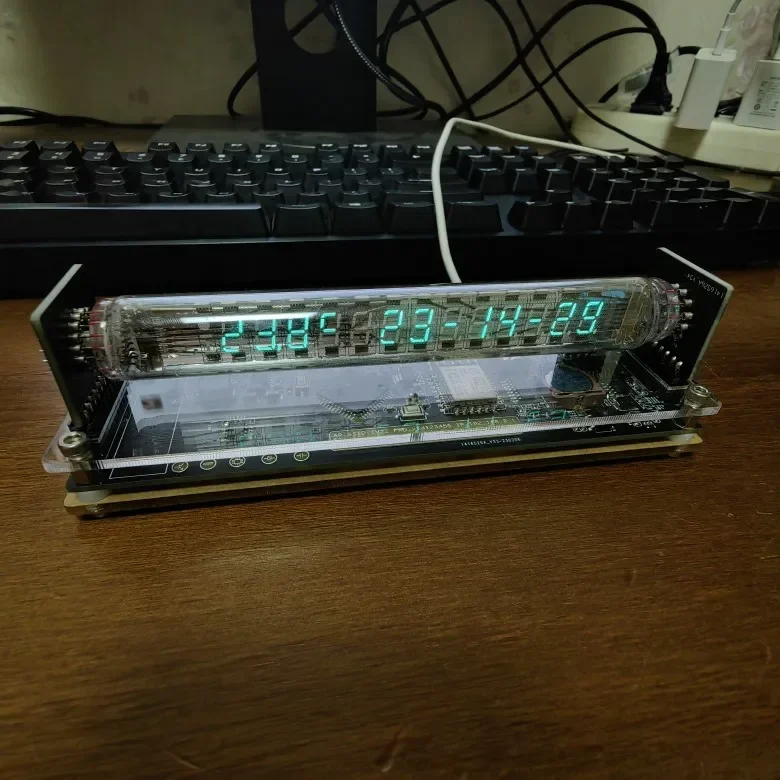 Iv27 Vacuum-tube Clock Tube Digital Table Clock Desk Nixie Tube Clocks Desktop Electronic Watches Office Desk Decoration Gift Iv27 Vacuum-tube Clock Tube Digital Table Clock Desk Nixie Tube Clocks Desktop Electronic Watches Office Desk Decoration Gift