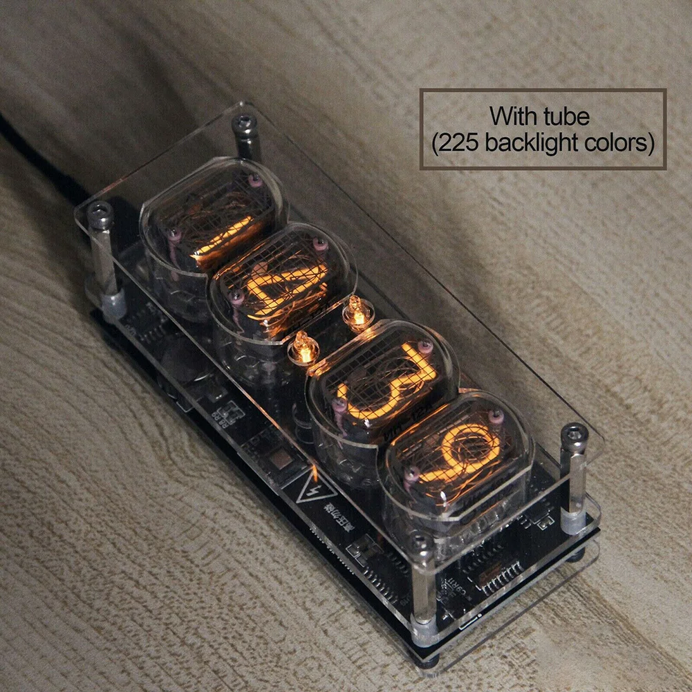 IN-12 Glow Tube Nixie Clock Fluorescent 225 Colors Light Display Time Date DC 5V Acrylic Showing Time Date Clock Accessories IN-12 Glow Tube Nixie Clock Fluorescent 225 Colors Light Display Time Date DC 5V Acrylic Showing Time Date Clock Accessories