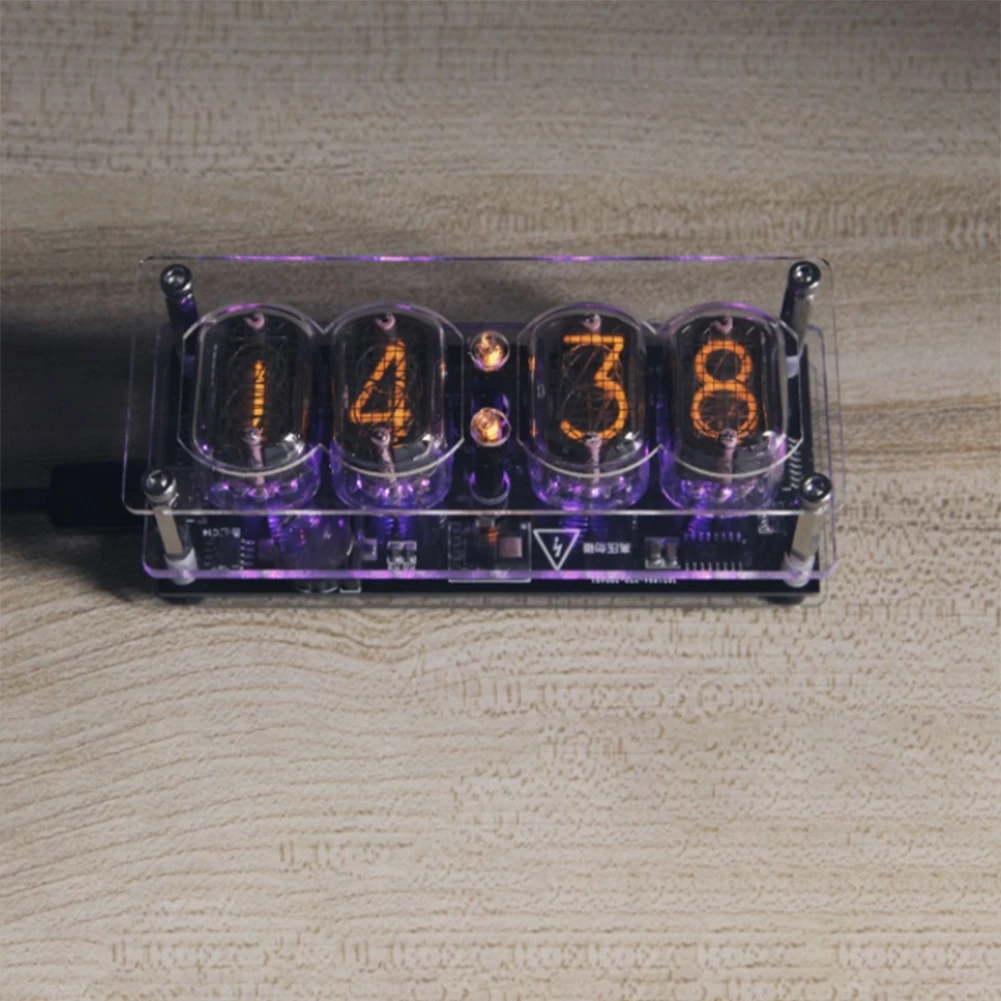 IN-12 Glow Tube Nixie Clock Fluorescent 225 Colors Light Display Time Date DC 5V Acrylic Showing Time Date Clock Accessories IN-12 Glow Tube Nixie Clock Fluorescent 225 Colors Light Display Time Date DC 5V Acrylic Showing Time Date Clock Accessories