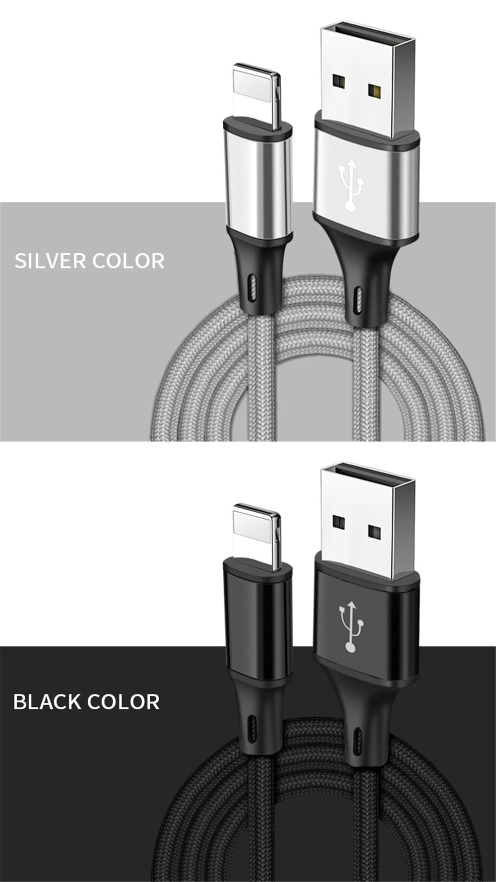 Quick Charge USB Cable For iPhone 13 12 11 Pro X Max 6 6s 7 8 Plus Apple iPad Origin Lead Mobile Phone Cord Data Charger Wire 3m