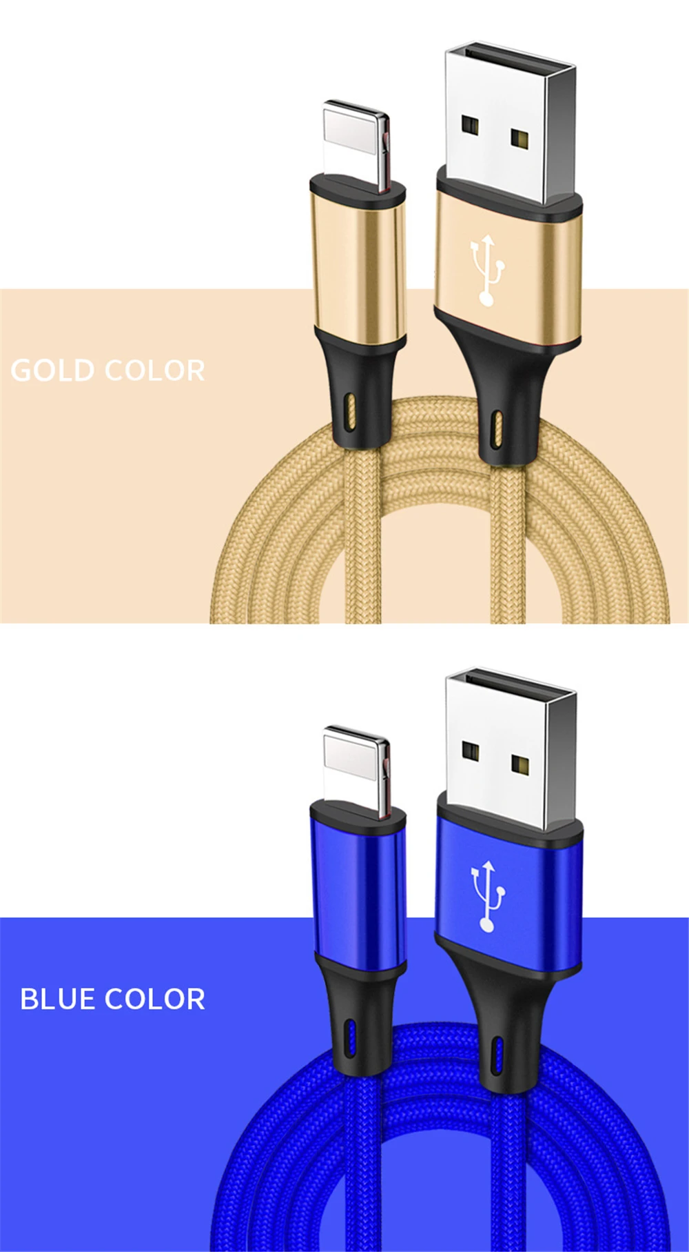 Quick Charge USB Cable For iPhone 13 12 11 Pro X Max 6 6s 7 8 Plus Apple iPad Origin Lead Mobile Phone Cord Data Charger Wire 3m