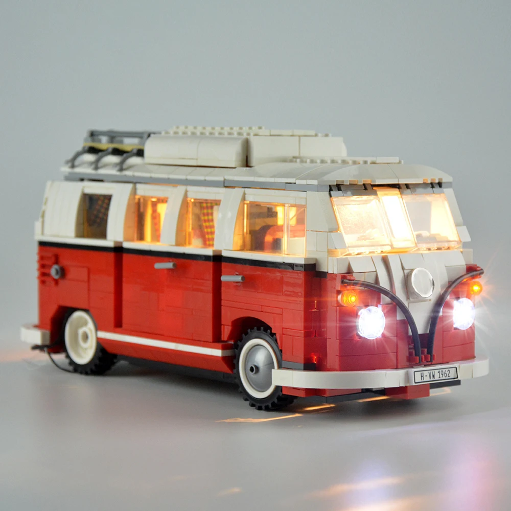 New Technical FIATed 500 VW  T1 Camper Car Van 10220 Model Building Blocks for  Car Brick Toys