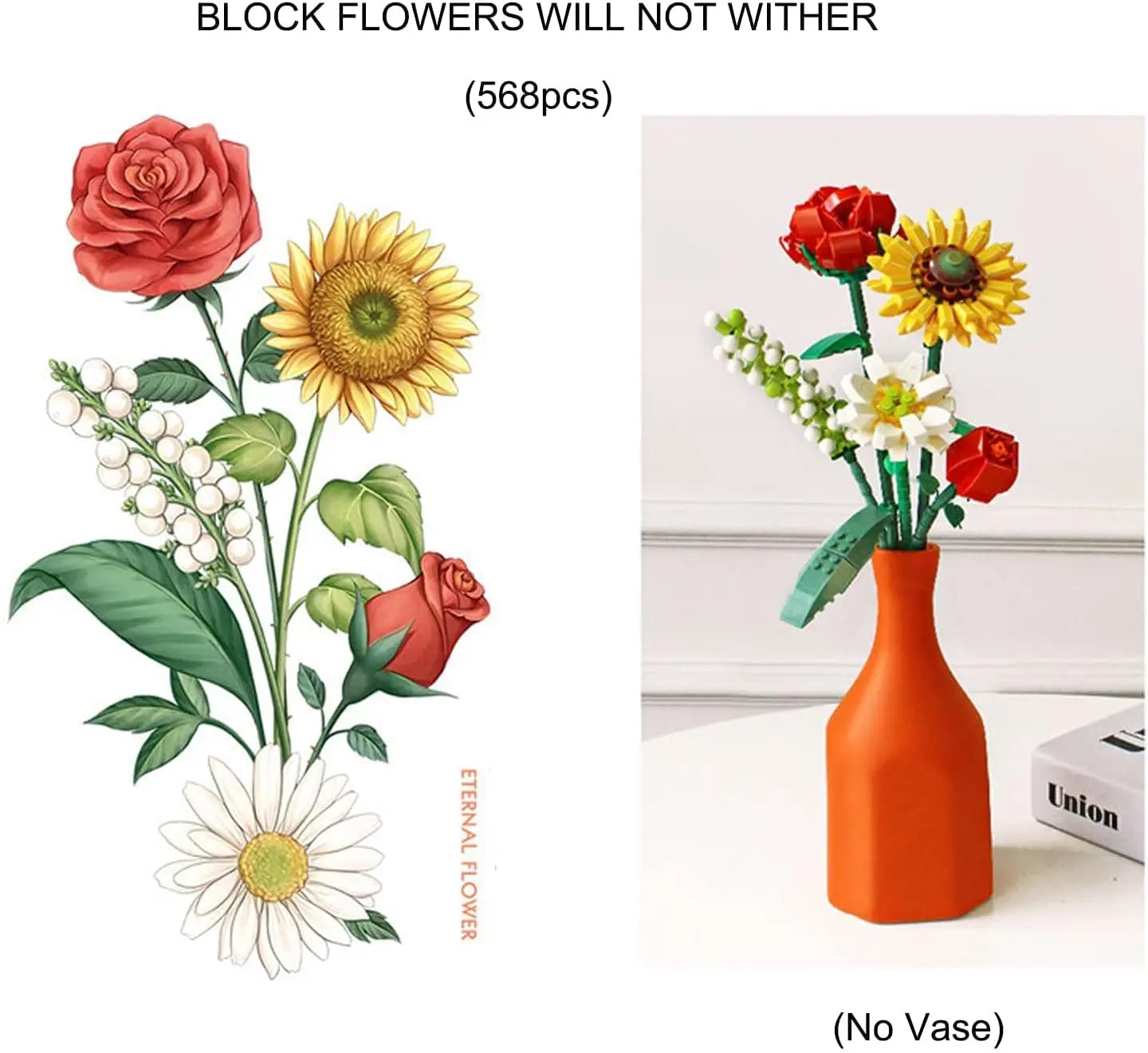 LOZ Flower Bouquet Building Blocks Kit DIY Flowers Block Toys Set Valentine's Day Rose Bricks Set Gift for Girls Friends adults LOZ Flower Bouquet Building Blocks Kit DIY Flowers Block Toys Set Valentine's Day Rose Bricks Set Gift for Girls Friends adults