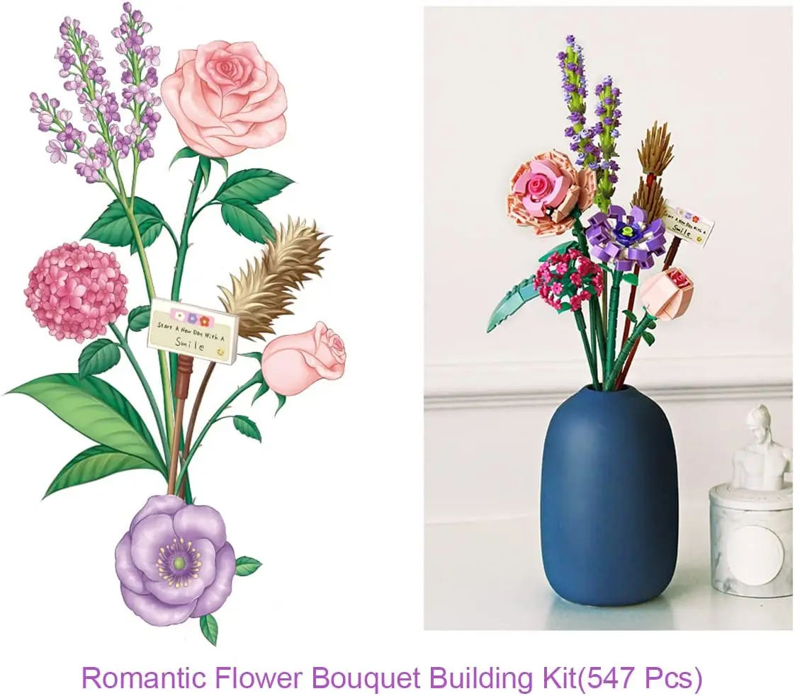 LOZ Flower Bouquet Building Blocks Kit DIY Flowers Block Toys Set Valentine's Day Rose Bricks Set Gift for Girls Friends adults LOZ Flower Bouquet Building Blocks Kit DIY Flowers Block Toys Set Valentine's Day Rose Bricks Set Gift for Girls Friends adults