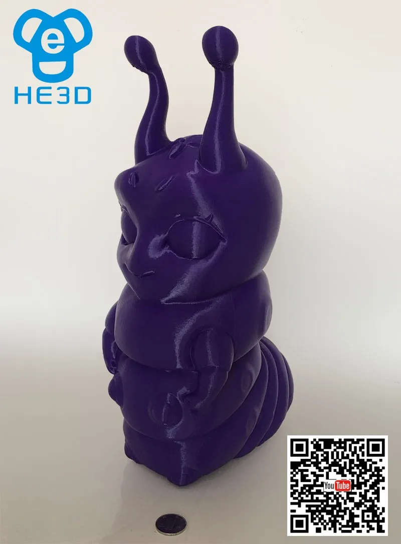 He3D large printing size reprap auto level K280 delta 3d printer kit single metal Extruder and heat bed support multi material