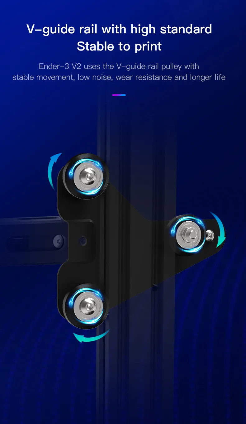 Creality Ender-3V2/Ender-3V2NEO/Ender-3S1 PLUS 3D Printer High-Temp Sprite Dual-Gear Direct Extruder 4.3-inch 32Bit Silent