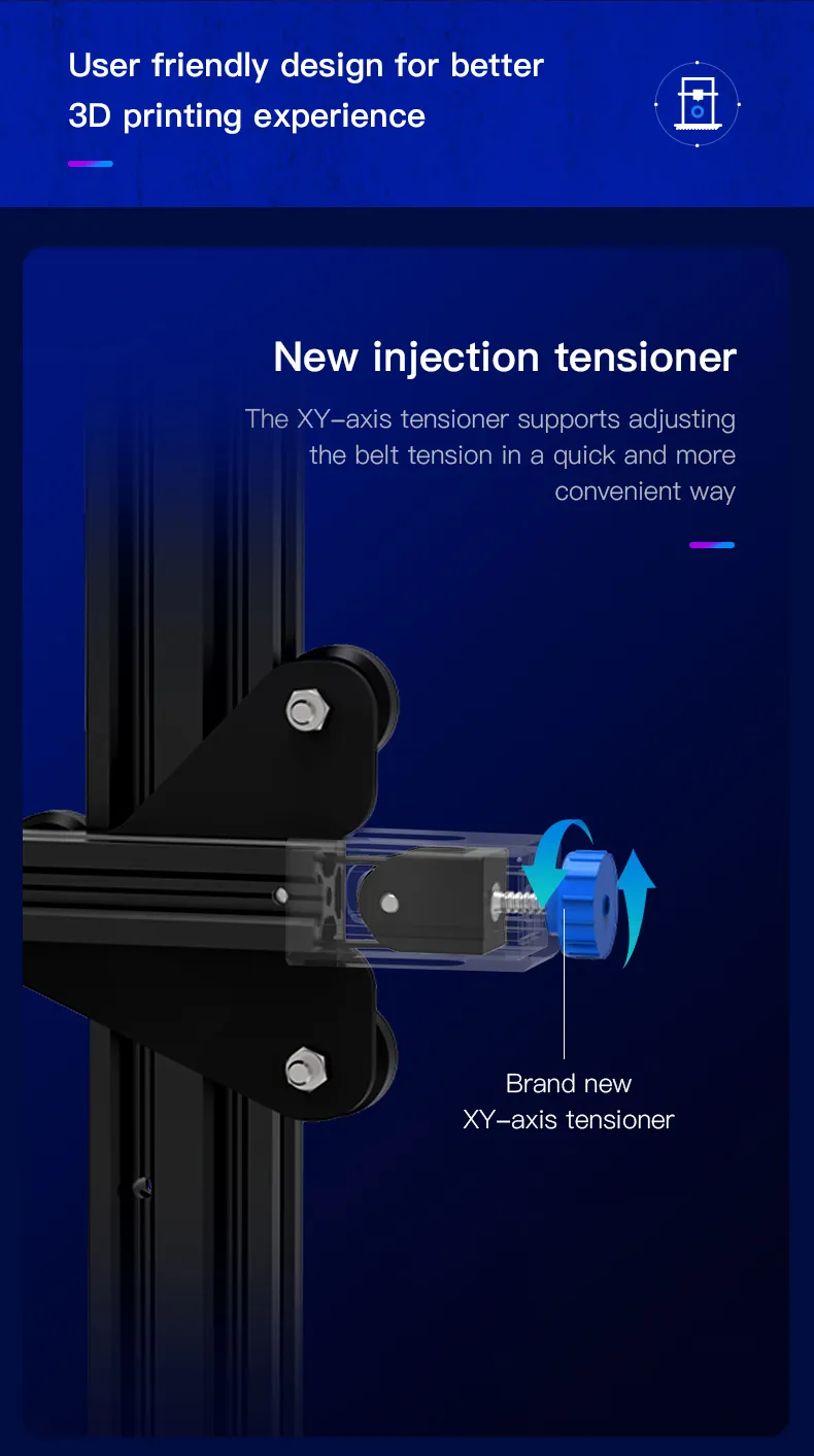 Creality Ender-3V2/Ender-3V2NEO/Ender-3S1 PLUS 3D Printer High-Temp Sprite Dual-Gear Direct Extruder 4.3-inch 32Bit Silent
