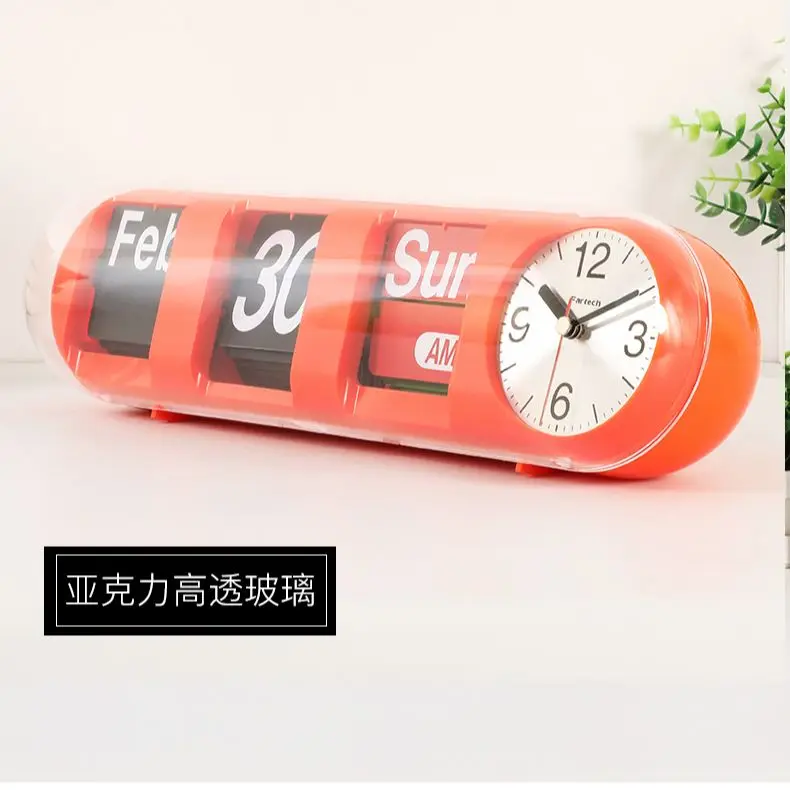Fartech Automatic Page Turning Clock Living Room Clock Simple Bedroom Bedside Table Mute Creative Clock Pocket Watch Fartech Automatic Page Turning Clock Living Room Clock Simple Bedroom Bedside Table Mute Creative Clock Pocket Watch