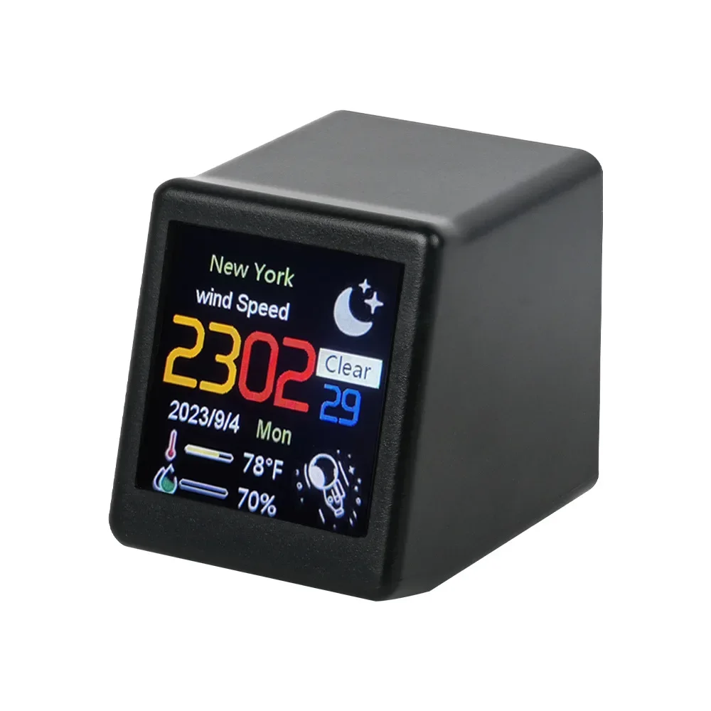 Smart Weather Station Electronic Desktop LED LCD Digital WiFi Table Clock Electronic Weather Station International Version