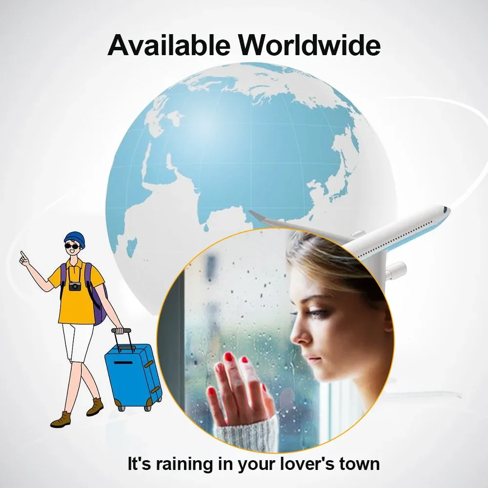 Smart Weather Station Electronic Desktop LED LCD Digital WiFi Table Clock Electronic Weather Station International Version