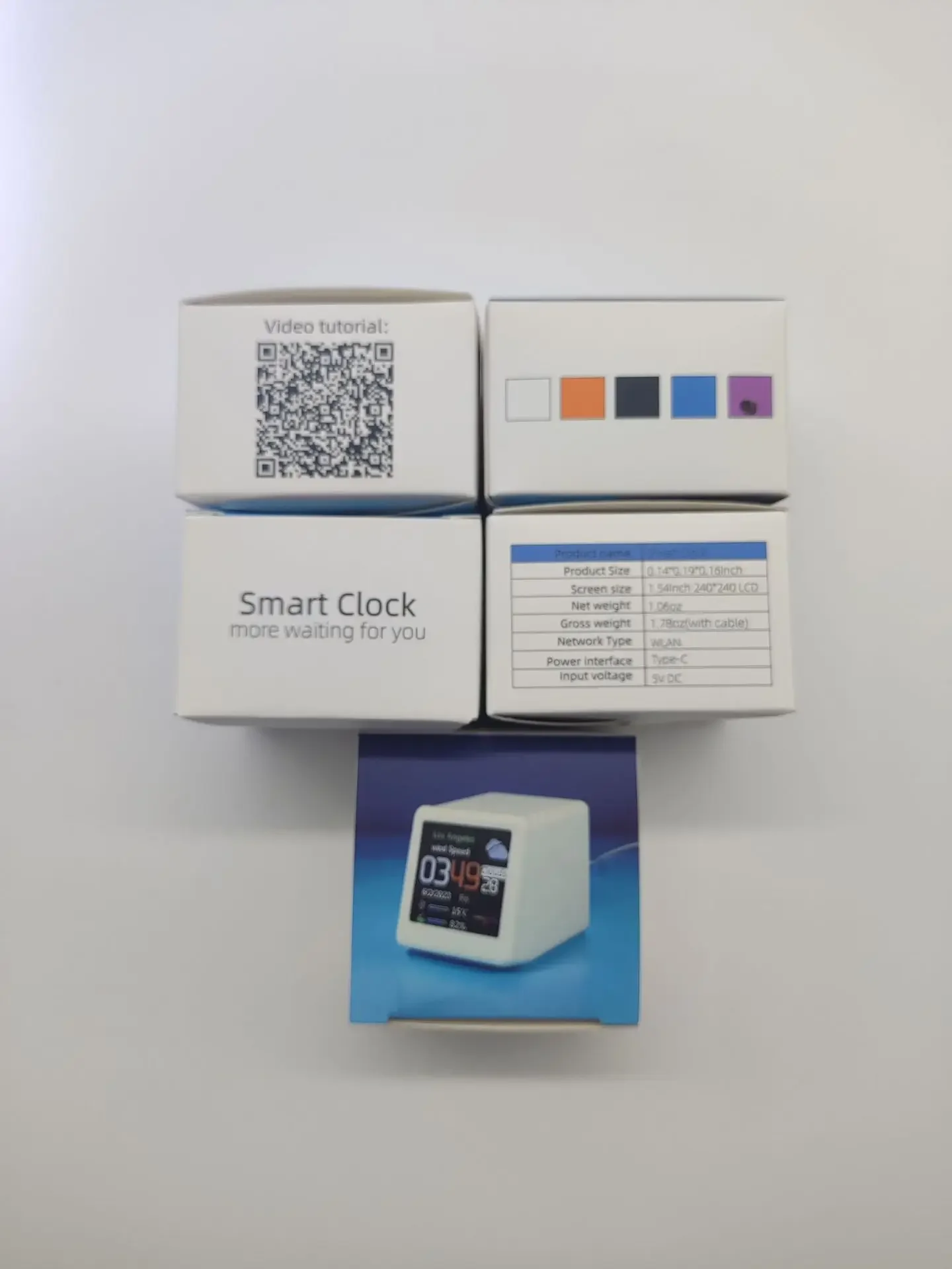 Smart Weather Station Electronic Desktop LED LCD Digital WiFi Table Clock Electronic Weather Station International Version