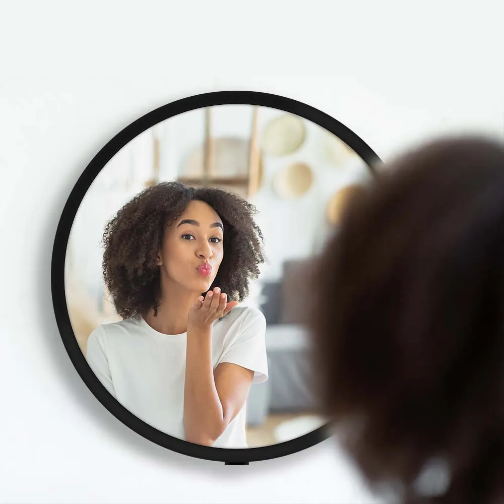 LED Infinity Mirror Backwards Wall Clock Runs Counterclockwise and Reverse Luminous Clock Vortex Tunnel Lamp Interstellar Mirror