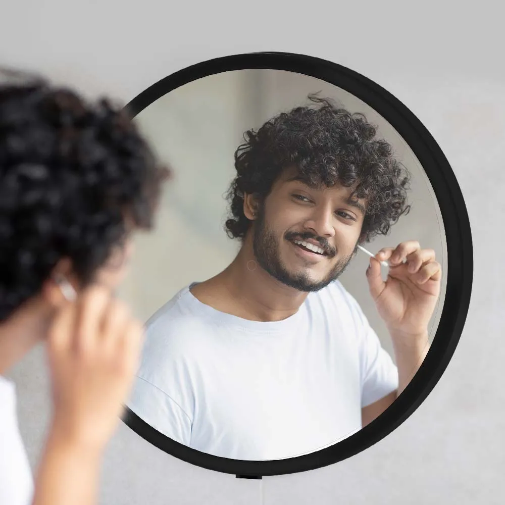 LED Infinity Mirror Backwards Wall Clock Runs Counterclockwise and Reverse Luminous Clock Vortex Tunnel Lamp Interstellar Mirror