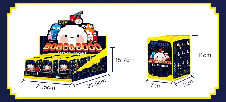 POP MART PAC MAN BOBO&amp COCO Space Series Blind Box Toy Caja Ciega Kawaii Doll Action Figure Toys Caixas Model Mystery Box