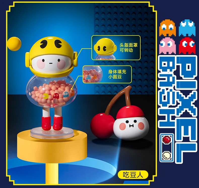 POP MART PAC MAN BOBO&amp COCO Space Series Blind Box Toy Caja Ciega Kawaii Doll Action Figure Toys Caixas Model Mystery Box
