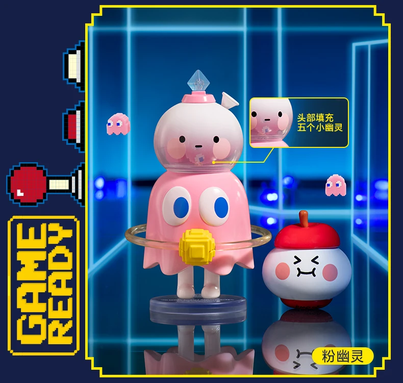 POP MART PAC MAN BOBO&amp COCO Space Series Blind Box Toy Caja Ciega Kawaii Doll Action Figure Toys Caixas Model Mystery Box