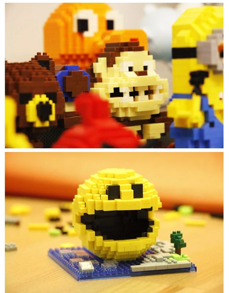 Small Particle Creative Building Blocks for Toy Pixels and Doll Sets toys  building blocks  8 years old Pac Man