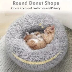 Round Donut Plush Pet Bed