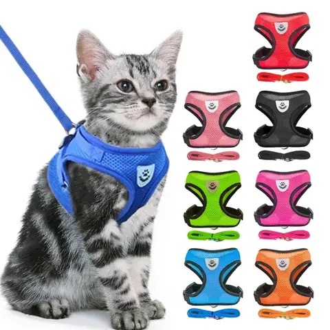 Reflective Dog/Cat Harness & Leash Set