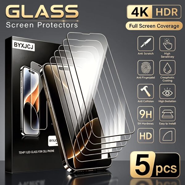 Tempered Glass Screen Protector (5-pack)